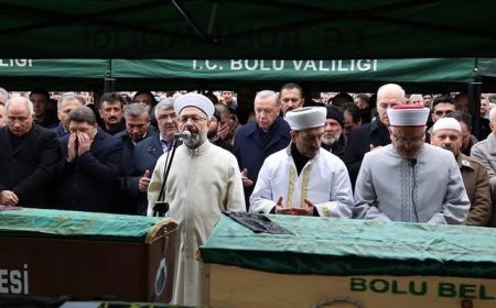 Erdoğan, Kartalkaya'daki Yangının Kurbanları İçin Bolu'da Cenaze Törenine Katıldı