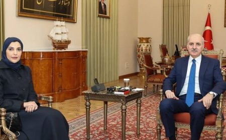TBMM Başkanı Numan Kurtulmuş, Katar İnsan Hakları Heyetini Kabul Etti
