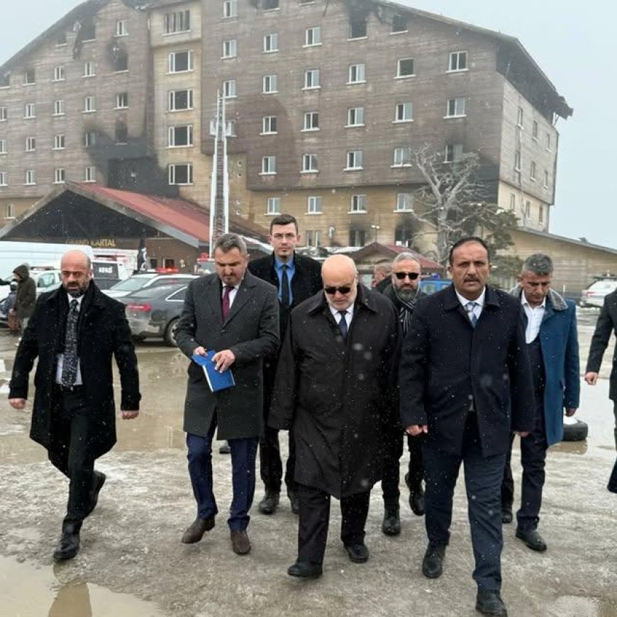 Büyük Birlik Partisi Heyeti Bolu Otel Yangınını İnceledi